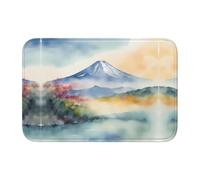 Lock Edge Tapis de sol ourlet 40 x 60 YYHWHJDE Pretty Mt. Fuji Motif antidérapant Fond moulé goutte à goutte, idéal facile à nettoyer et résistant à la décoloration