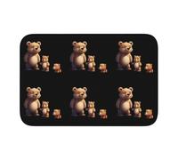 Lock Edge Tapis de sol ourlet 40 x 60 YYHWHJDE Puppy Learning to Walk Motif antidérapant Fond moulé goutte à goutte, idéal facile à nettoyer et résistant à la décoloration