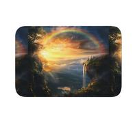 Lock Edge Tapis de sol ourlet 40 x 60 YYHWHJDE Rainbow Bridge Over The Canyon Imprimés Antidérapant Fond moulé goutte à goutte, idéal facile à nettoyer et résistant à la décoloration