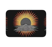 Lock Edge Tapis de sol ourlet 40 x 60 YYHWHJDE Rising Sun of Mt. Motif antidérapant Fond moulé goutte à goutte, idéal facile à nettoyer et résistant à la décoloration