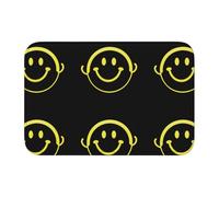 Lock Edge Tapis de sol ourlet 40 x 60 YYHWHJDE souriant vers l'avenir Imprimés pour toilettes, coiffeuse, maison de vacances, salle de bain principale, salle de bain pour enfants et suite d'invités