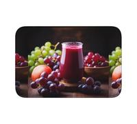 Lock Edge Tapis de sol ourlet 40 x 60 YYHWHJDE Sweet and Sour Grape Juice Prints Antidérapant Fond moulé goutte à goutte, idéal facile à nettoyer et résistant à la décoloration