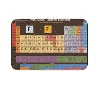 Lock Edge Tapis de sol ourlet 40 x 60 YYHWHJDE Tableau périodique des éléments imprimés pour toilettes, coiffeuse, maison de vacances, salle de bain principale, salle de bain pour enfants et suite