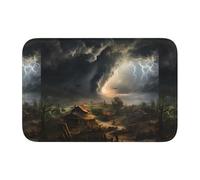 Lock Edge Tapis de sol ourlet 40 x 60 YYHWHJDE Terrible Tornado Prints antidérapant fond moulé goutte à goutte, idéal facile à nettoyer et résistant à la décoloration