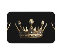 Lock Edge Tapis de sol ourlet 40 x 60 YYHWHJDE The King's Crown Motif antidérapant Fond moulé goutte à goutte, idéal facile à nettoyer et résistant à la décoloration