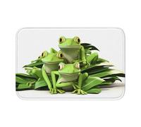 Lock Edge Tapis de sol ourlet 40 x 60 YYHWHJDE Trois petites grenouilles Imprimé Antidérapant Fond moulé goutte à goutte, idéal facile à nettoyer et résistant à la décoloration