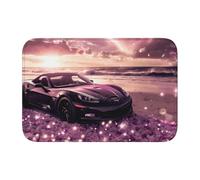 Lock Edge Tapis de sol ourlet 40 x 60 YYHWHJDE voiture de sport par la mer Imprimés pour toilettes, coiffeuse, maison de vacances, salle de bain principale, salle de bain pour enfants et suite