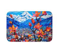 Lock Edge Tapis de sol ourlet 40x60 YYHWHJDE Flowers on a Stranger's Path Imprimés Antidérapant Fond moulé goutte à goutte, idéal facile à nettoyer et résistant à la décoloration