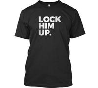 Lock Him Up Premium Tee Round Neck Unisex Tops Men's 100% Cotton Short-Sleeve T-Shirts L