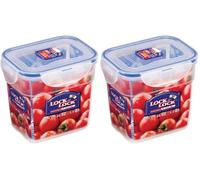 Lock&Lock 2059123 PP Classic Boîte Hermétique Empilable Plastique Transparent 15 x 11 x 13 cm (Lot de 2)