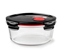 LOCK & LOCK Boîte en verre pour micro-ondes - Récipient en verre alimentaire pour four, micro-ondes et congélateur - Boîte de conservation ronde avec couvercle, 950 ml