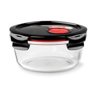 LOCK & LOCK Boîte en verre pour micro-ondes - Récipient en verre alimentaire pour four, micro-ondes et congélateur - Boîte de conservation ronde avec couvercle, 650 ml