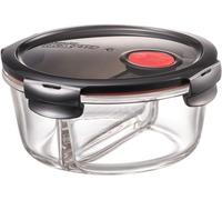 Lock & Lock Boîtes de conservation en verre avec compartiments - Avec couvercle et insert pour four, micro-ondes et congélation (900 ml)