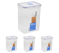 Lock & Lock HPL 813 Boîte spécifique à farine 1,8 l Etanche à 100% air et liquide, (Lot de 4)