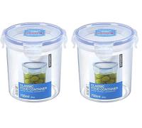 Lock & Lock HPL 932D Boîte spécifique à cornichons, chocolat en poudre 700 ml Etanche à 100% air et liquide (Lot de 2)