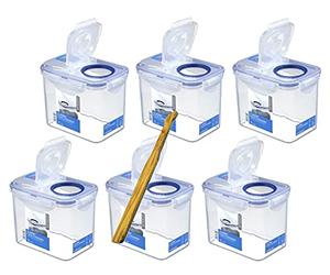 Lock&Lock HPL812F Lot de 6 Boîtes Hermetiques Alimentaires de Conservation 1,0 l