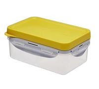 LOCK & LOCK To-GO Lunch Box - Boîte à déjeuner à 3 compartiments - En plastique transparent de haute qualité, sans BPA, étanche, rectangulaire, 1 litre, jaune