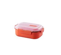 LOCK & LOCK Vaisselle en plastique - Carré - Assiette avec couvercle transparent pour micro-ondes - 1100 ml