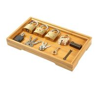 Lock Set Keys Toy - 86.61 Pouces Ensemble d'apprentissage en Laiton, Préschool Puzzle Challenge Toy, Fonctional Education Locks with Holder Ring Organizer | Exercice de pensée logique pour Les élèves