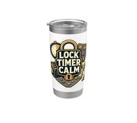 LOCK TIMER CALM Énigme Chrono Équipe Gobelet isotherme en acier inoxydable double paroi