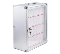 Lockable Mobile Phone Storage Cabinet - Silver Safe for Conference Room - Organize and Securely Store Your Phones - Ideal for Office Or Home Use,Silver,48 Slots