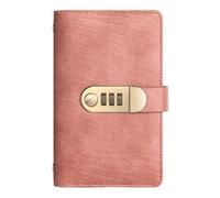 Lockable Savings Book with 100 Slots for Cash Budgeting | Durable paper construction, features three-digit password lock, designed for cash Pink