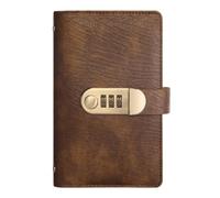 Lockable Savings Book with 100 Slots for Cash Budgeting | Durable paper construction, features three-digit password lock, designed for cash Light Brown