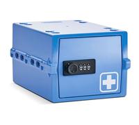Lockabox Mini™ | Boîte de rangement verrouillable de qualité supérieure | Boîte à combinaison de 3 litres pour la sécurité alimentaire, médicamenteuse et domestique | Sans BPA (Medi Bleu)