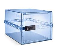 Lockabox One™ | Boîte à pharmacie verrouillable de qualité supérieure | Boîte à serrure à combinaison légère et hygiénique de 10 litres | Sans BPA (Bleu clair médical)