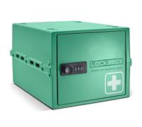 Lockabox One™ | Boîte de rangement verrouillable de qualité supérieure | Boîte de rangement à combinaison de 10 litres pour aliments, médicaments et sécurité domestique | Sans BPA (Médi Vert)