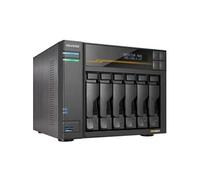 Asustor Lockerstor 6 Gen3 AS6806T, NAS à 6 Baies, CPU AMD Ryzen Quad-Core 2,3GHz, 2 x 5GbE, 2 x 10GbE, 4 emplacements M.2 NVMe SSD, 16 Go de RAM ECC DDR5, Serveur de Stockage en réseau (sans Disque)