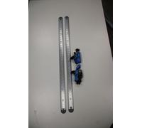 Lockes-22 Kit de Blocage de Charge Arrimage 2x1mtr Rail Amuminium 4 Embout 2 Sangle a cliquet.
