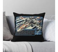 Lockheed F-104 Starfighter Taie d'oreiller carrée en polyester et lin Motif velours Fermeture éclair Décor Housse de coussin de voiture