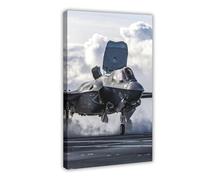 Lockheed F-35 Poster sur toile Motif avion de chasse foudre (13) Décoration murale pour salon, chambre à coucher 30 x 45 cm