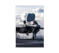 Lockheed F-35 Poster sur toile Motif avion de chasse foudre (13) Décoration murale pour salon, chambre à coucher 30 x 45 cm