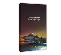 Lockheed F-35 Poster sur toile Motif avion de chasse foudre (23) 50 x 75 cm