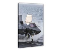 Lockheed F-35 Poster sur toile Motif avion de chasse foudre (9) Décoration murale pour salon, chambre à coucher 30 x 45 cm
