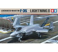 TAMIYA 1:48 US F-35C Lightning II - Kit de modélisme réaliste en Plastique, Artisanat, Assemblage, Jet kit, Adulte, Unisexe, Grand (48,2 x 10,2 x 49,4 cm), Non Pliable