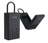 Lockin Boîte de verrouillage intelligente sans fil pour clé de maison, extérieur mural, boîte à clés électronique, application numérique, Bluetooth, accès à distance, code PIN pour hôtes Airbnb, agent