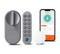 Lockin Smartes Türschloss G30 mit Keypad Pro, WLAN & App-Steuerung, Auto-Lock, compatible avec Alexa & Google, serrure de porte électronique sans clé, empreinte digitale, code d’accès, Gris