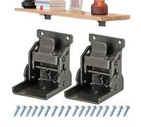 -Locking Folding Hinge, Adjustable Table Leg Bracket, 2.36x1.96x2.55 Inches, Adjustable Versatile, Invisible Locking Connector for Kitchen, Laundry, Retail, Warehouse