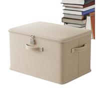 Locking Storage Box, Stackable Container, Secure Handle Bin, Home Blanket Clothing, Organized Toy Shelf Basket, Reliable Indoor Apartment Utility, Storage Supply for House, Dorm, Office, 360g, 260g