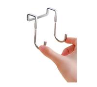 LOCKLGFMCZ Crochet double en acier inoxydable forme de S, sans perforation, for porte d'armoire cuisine, salle bain, trace, for rangement serviettes Hook Accessories(Silver 2,10PC)