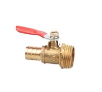 LOCKLGFMCZ Robinet à bille cannelé en laiton, raccord fileté mâle/femelle 1/8, 3/8, 1/4, 1/2, adaptateur for tuyau cuivre, embout 8/10/12 mm Válvula de bola roscada.(1l4M -8mm)