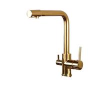 LOCKLGFMCZ Robinet de cuisine blanc mitigeur d'évier beige for points purification, robinets d'eau, robinet potable Robinet de cuisine(Golden A)