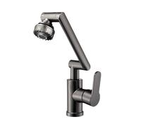 LOCKLGFMCZ Robinet rotatif universel for double mode, bras robotisé, lavabo, cuisine, salle de bain, eau chaude et froide, domestique Robinet de cuisine(Gun grey-B)