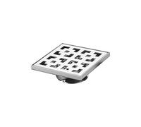 LOCKLGFMCZ Siphon de sol à grand déplacement en acier inoxydable épaissi, siphon déodorant for cour extérieure 15 cm x Drain de salle de bain(10X10cm)