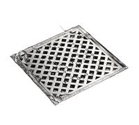 LOCKLGFMCZ Siphon de sol en acier inoxydable 304 épaissi 15x15CM siphon extérieur à grand déplacement, salle bain, garage, carré Drain de salle de bain(12cm x12cm)