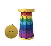 LOCKLGFMCZ Tabouret télescopique portable, Tabouret pliant réglable, Petit tabouret rétractable, Tabouret d'extérieur for la pêche en famille et les sorties d'automne chaises pliantes(Giallo)