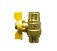 LOCKLGFMCZ Vanne à bille 2 voies d'arrêt en laiton, filetage mâle-mâle 1/2" BSP, avec poignée papillon Válvula de bola roscada.